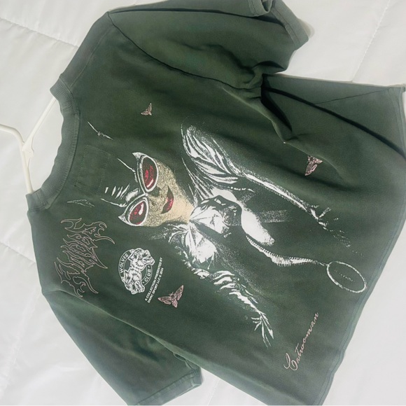 Darc Sport Tops - Darc Sport Green Graphic Crop Top